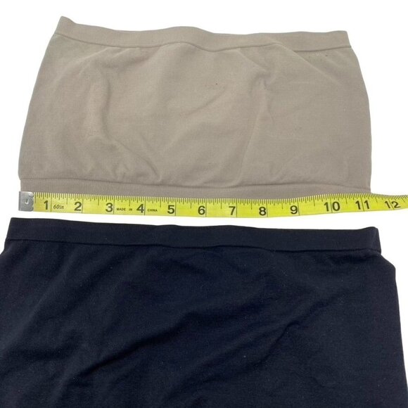 Frenchi 2 Pack Bandeaus Black Taupe Sz S/M - Picture 3 of 7